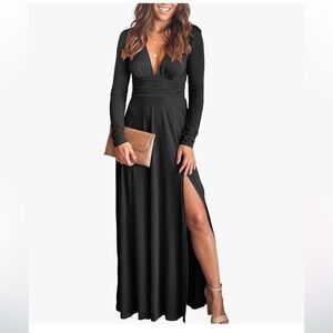 Black dress with slit